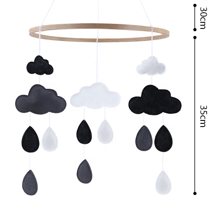 Музыкальная детская кроватка мобиль для мамы домашний декор облако и кроватка войлочный детский мобильный