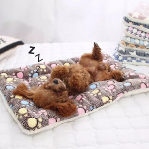Logo Hunde bett verdickt Haustier weiche Woll matte Decke Matratze Haushalt tragbar wasch bar warmer Teppich Haustier Schlaf matte - Product Image 1