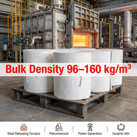 Couverture en fibre céramique 1260 ° C 128 kg/m³ pour la doublure des fours et l'isolation des tuyaux - Solution polyvalente pour l'acier et la pétrochimie