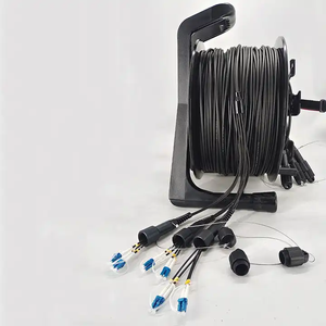 Kabel taktis portabel, kumparan kabel serat optik jaringan Drum lapis baja untuk peralatan penyiaran TV <span class=keywords><strong>Radio</strong></span> - Product Image 6
