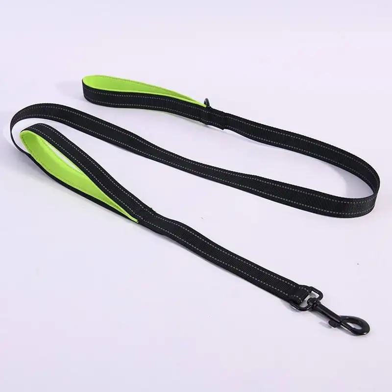 Duurzame Zware Dubbele Handvatten Lood Voor Grote Of Middelgrote Honden Intrekbare Huisdier Wandelen Training Reflecterende Nylon Honden Touw Riem