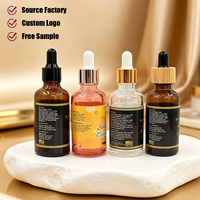 Flacon compte-gouttes rond vide en verre ambré personnalisé avec logo pour huiles essentielles et sérums de soin de la peau – 15ml, 30ml, 60ml, 100ml, 120ml, 1oz, 2oz