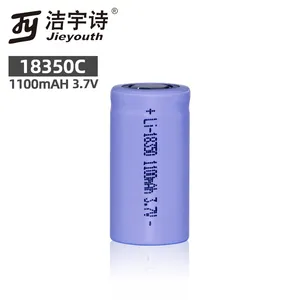 Fabrik preis Großhandel Lithium-Batterie 3,7 V 18350 1100mAh Zylindrische wiederauf ladbare Batterie Li-Ionen-Batterie zellen für Taschenlampe