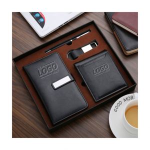 <b>Personalized</b> Business Gift Set: Logo Notebook, <b>Keychain</b> & Wallet - Premium Corporate Gifts - Product Image 1