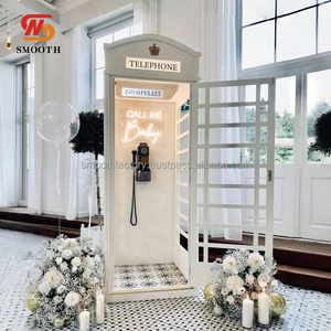 SMOOTH Hot Sale Telephone <b>Booth</b> Backdrop Decor Outdoor Wedding Party <b>Photo</b> Shoot <b>Props</b> White Telephone <b>Booth</b> - Product Image 2