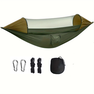 Hamaca Doble Portátil para Acampar al Aire Libre, Cama de Campaña de Apertura Rápida Automática con Mosquitera de Nailon, para 1-2 Personas - Product Image 5