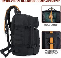Nouveau Design Molle Outdoor Bug Out Bag avec compartiment à chaussures Tactical Travel 3 Day Assault Pack