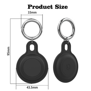 Paquete de <span class=keywords><strong>4</strong></span> fundas de protección completa a prueba de golpes llavero de silicona impermeable para funda <span class=keywords><strong>airtag</strong></span> - Product Image 6