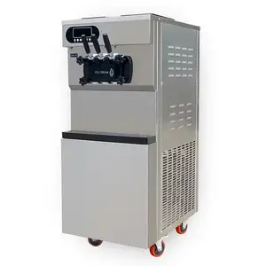 Mesin es krim melayani lembut kualitas tinggi dengan pendingin air batu dingin mesin pembuat es krim Gelato komersial Italia