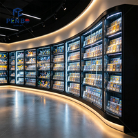 Vitrine d'exposition de cartes à collectionner TCG personnalisée avec LED, verrouillable, en aluminium et verre trempé, pour magasin de jeux et d'articles de loisirs