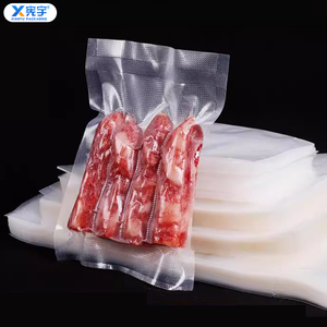 En stock – Sac de conservation sous vide en nylon transparent gaufré, à trois soudures latérales, pour fruits, légumes, viande et saucisses - Product Image 2