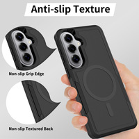 Étui de téléphone portable hybride TPU PC 2 en 1 avec coque magnétique arrière antichoc pour Samsung A17 A07 A16 A56 A06 5G S26 Ultra
