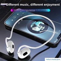 Headset Bone Clip Pro Harga Terjangkau, Headphone Kontrol Sentuh Model Anting, Earphone Nirkabel dengan Neckband dan Earhook untuk Olahraga