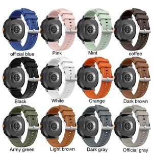 Correa de silicona de cuero <span class=keywords><strong>compatible</strong></span> <span class=keywords><strong>con</strong></span> <span class=keywords><strong>Samsung</strong></span> Galaxy Watch 8 40/44mm, correa deportiva adecuada para Galaxy Watch 8 Classic - Product Image 1