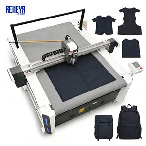 Machine de découpe de tissu industrielle semi-automatique CNC REMEYA à couteau droit, moteur à roulement, zone de travail 1600x2500mm - Product Image 1