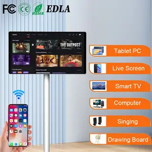 Hot Bán 21.5 Inch Android 12 4/6G + 64/128G Wifi Đứng Của Tôi TV Màn Hình Cảm Ứng Máy Tính Bảng Di Động Thông Minh TV