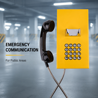 Téléphone PoE mural en acier laminé à froid pour parking souterrain, téléphone d'urgence SIP IP VoIP