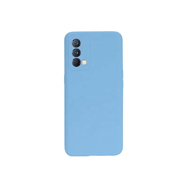 Navy Blue Liquid Silicone Mobile Phone Case with Microfiber Lining Compatible with Realme GT Master