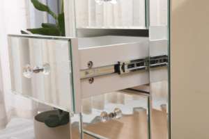 2025 <strong>Nightstand</strong> Hottest Crushed Diamond <strong>Mirrored</strong> <strong>Nightstand</strong> <strong>Mirrored</strong> BedsideTable Night Table Hot Sale Cabinet Night Stand - Product Image 4