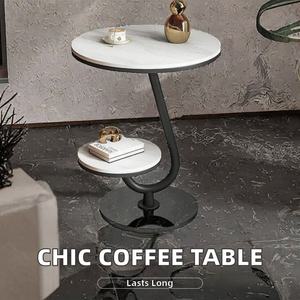 Modern <b>Side</b> <b>Table</b> - Multifunctional <b>Round</b> End <b>Table</b> for Living Room and Bedroom Decor - Product Image 6