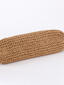 กระเป๋าสะพายไหล่แบบพับได้ลายทางสไตล์กองทัพเรือเกาหลี ทำจากเชือกกระดาษถัก พร้อมหัวเข็มขัดแม่เหล็ก เหมาะสำหรับวันหยุดพักผ่อนริมชายหาด - Product Image 4