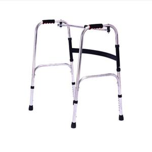 Stainless Steel <b>Walker</b> Folding Walking Aid For <b>Elderly</b> Rehabilitation Equipment Four Legged Cane With Wheels - Product Image 3