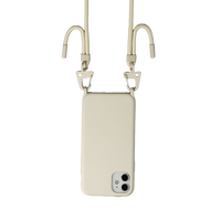 Étui en silicone bandoulière 2-en-1 avec cordon mains libres, logo personnalisé, collier détachable, étanche et antichoc
