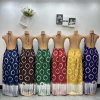 Nouvelle Robe Longue Ample Imprimée à Col Halter Grande Taille pour Femme Africaine, Style Décontracté Européen et Américain, en Polyester – Collection Printemps 2026