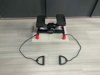 Mini stepper 2-en-1 TOPFIT avec bandes de résistance et fonction Twister pour entraînement cardio à domicile et équipement de fitness