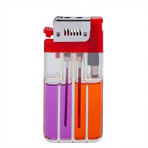 Accendino a Gas Ecologico Shunfa a Doppia Fiamma per Esterni, con Fiamma Aperta, in Plastica, per Sigarette, Ideale per Omaggi - Product Image 4