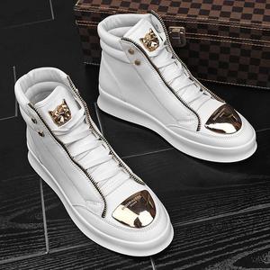 Zapatillas de running casuales de moda para hombre y <span class=keywords><strong>niño</strong></span>, estilo universitario, para exteriores, de caña alta, con suela gruesa y aumento de altura, de una sola pieza. - Product Image 1