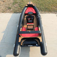 Certifié CE 7.6m nervure de luxe 760 bateau rigide gonflable Yacht de sport 25FT FRP fibre de verre 1.2mm PVC Hypalon 15 personnes