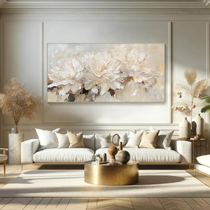Cuadro Decorativo <span class=keywords><strong>de</strong></span> Lujo <span class=keywords><strong>para</strong></span> el Hogar, Impresión Artística <span class=keywords><strong>de</strong></span> Ramo Floral Blanco, Pintura al Óleo Pintada a Mano sobre Lienzo, Cuadro Moderno Grande <span class=keywords><strong>para</strong></span> <span class=keywords><strong>Sala</strong></span> <span class=keywords><strong>de</strong></span> Estar - Product Image 4