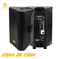 Propre usine professionnelle gamme complète 2 voies 15 "haut-parleur avec classe AB 120W amplificateur ABS armoire 42Hz-20KHz réponse en fréquence