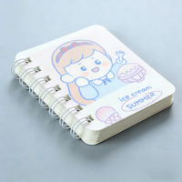 Carnet à spirale mignon pour fille, format B5, couverture en PP de haute qualité, portable, 80 feuilles, cadeau pour étudiant, journal de poche