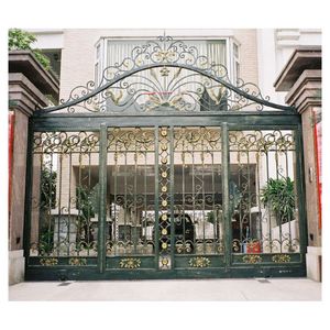 Puerta de Hierro Forjado de Doble Hoja - Puerta de Hierro Forjado de Lujo para Entrada de Vehículos - Product Image 1