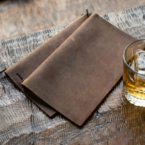 Custom Genuine Leather Menu Holder Single Page Menu <b>Board</b> Wholesale Restaurant Menu Cover Retail Pricing Folder ALM-0063 - Product Image 1