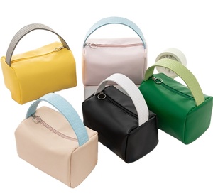 Nouvelle Trousse de Toilette de Voyage Grande Capacité en PU avec Fermeture Éclair, Organisateur de Maquillage Couleur Bonbon - Product Image 1