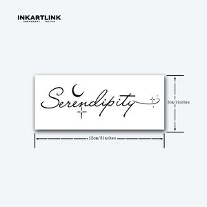 สติกเกอร์สักลาย INKARTLINK สำหรับติดผิวกาย ลายคำคมรูปพระจันทร์ กันน้ำ เป็นมิตรกับสิ่งแวดล้อม ติดทนนาน 15 วัน จำหน่ายแบบขายส่ง - Product Image 4