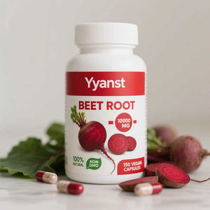 Cápsulas de raíz de remolacha de alta concentración vegana OEM, soporte inmunológico, refuerzo de inmunidad, cápsulas de raíz de remolacha - Product Image 1