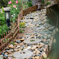 Clôture décorative de jardin en osier, petite clôture pour balcon et cour
