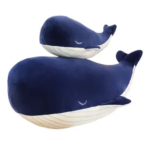 Xrh Nieuwe Aankomst Custom Baby Blauwe Walvis Haai Kussen Oceaan Vis Knuffel Knuffel Knuffels Pluche Walvis