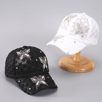 Harga Grosir Desain Kustom Topi Baseball 6 Panel Sporty Formal Kasual dengan Logo Bordir Bunga Kupu-kupu