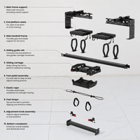 ROARFIT Microformer Pro Pilates Reformer - Construction en alliage d'aluminium, durable, portable, garantie 5 ans, multifonctionnel