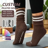 Chaussettes de Pilates personnalisées antidérapantes pour femmes, respirantes et chaudes, idéales pour le fitness et la danse
