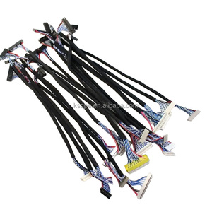 كابل عرض LVDS مخصص من الدرجة الصناعية معزول بالـ PVC وموصل من النحاس المطلي بالقصدير لشاشات LCD مع كابل I-PEX - Product Image 1
