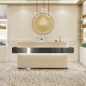 Custom Designs Office Hotel Front <b>Desk</b> Counter Modern Office Furniture Modern Style Clear <b>Small</b> Office Reception Factory Sales - Product Image 3