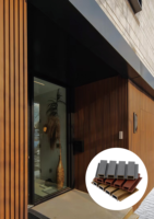 Panneau mural cannelé moderne de sécurité incendie, direct usine, bardage composite bicolore WPC pour extérieur de maison, bois unitaire pour habitation