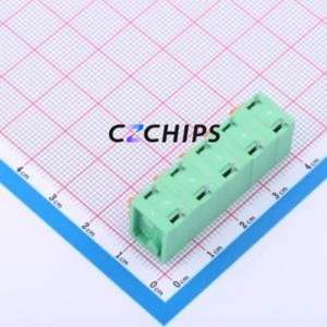 DB142V-7.62-5P-GN Spring Terminal Block Through hole Component (THT),P=7.62mm Connector 1x5P 7.62mm Green 5P - Product Image 2