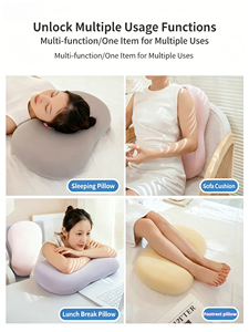 Oreiller ergonomique cervical en mousse à mémoire de forme avec housse rafraîchissante en soie glacée, soulagement des douleurs cervicales, soutien multi-usage, coussin de sommeil pour lit, bureau, canapé - Product Image 4